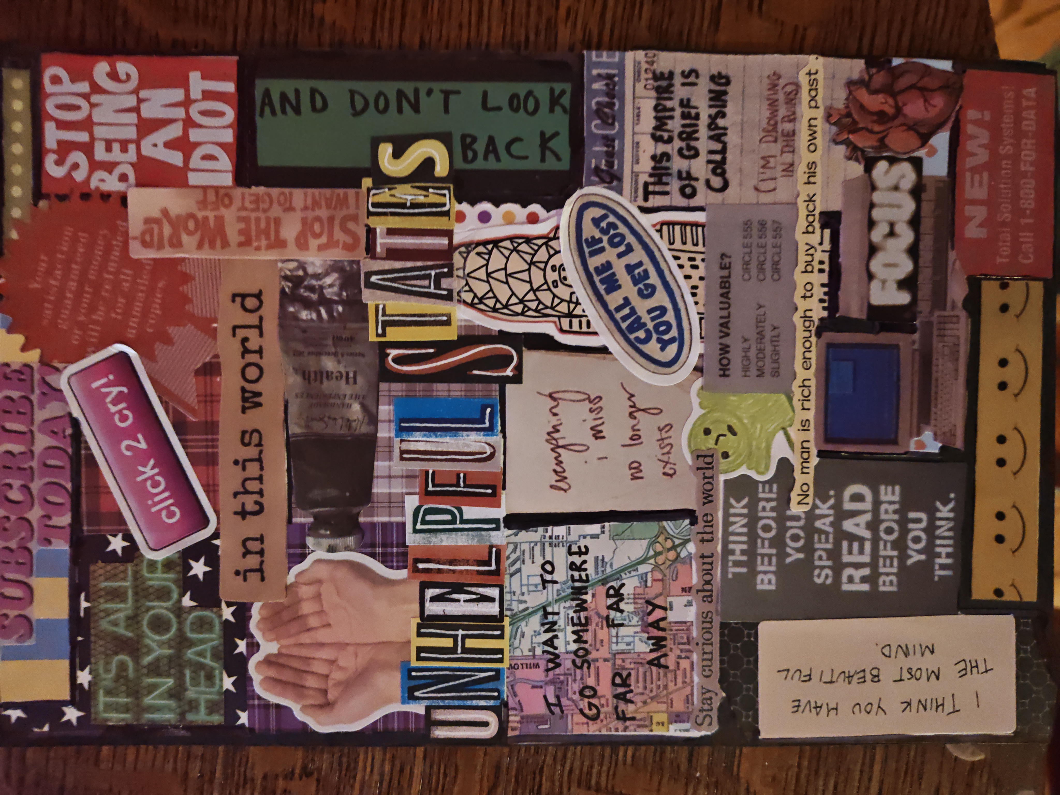 Cover of the Unhelpful States zine